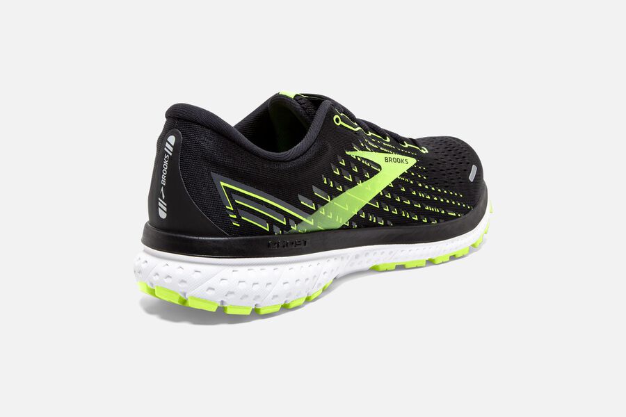 Brooks Ghost 13 Road Running Shoes - Mens - Black/Green - JF6237045